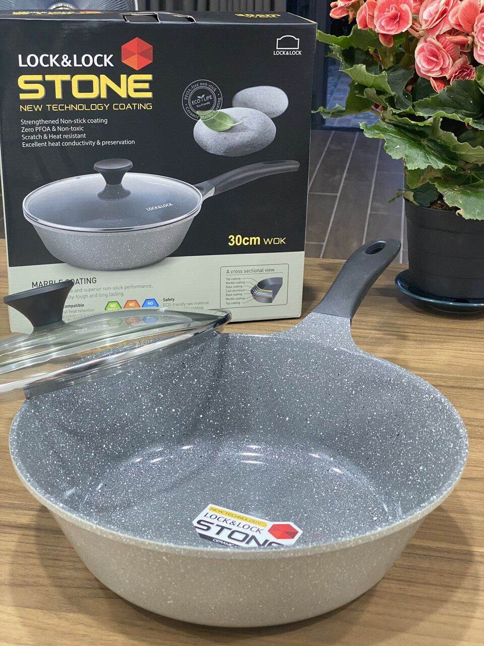 CHẢO STONE 7 LỚP 30CM LOCK&LOCK LCA6305D
