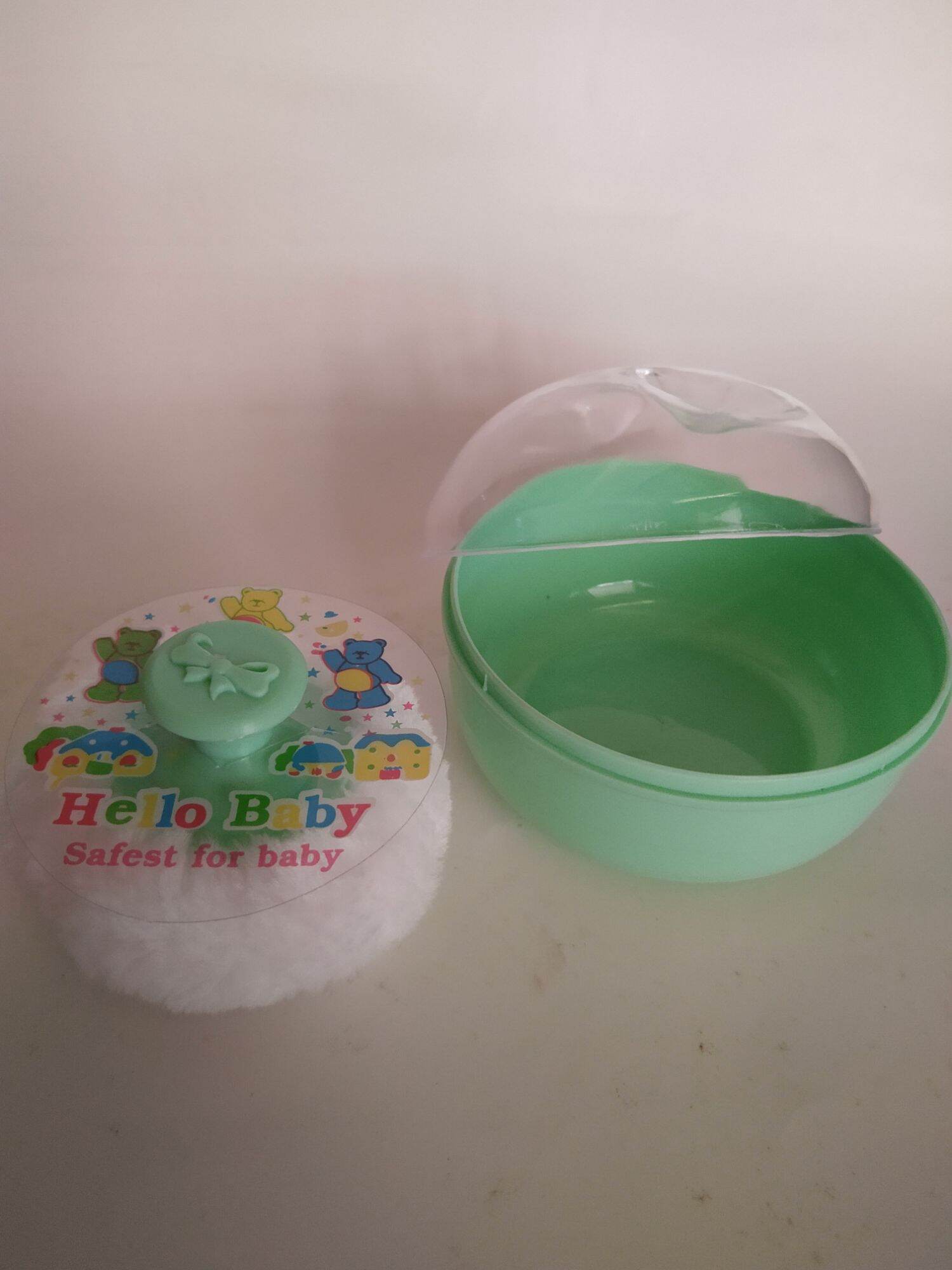 Bông thoa phấn em bé hiệu HELLO BABY.