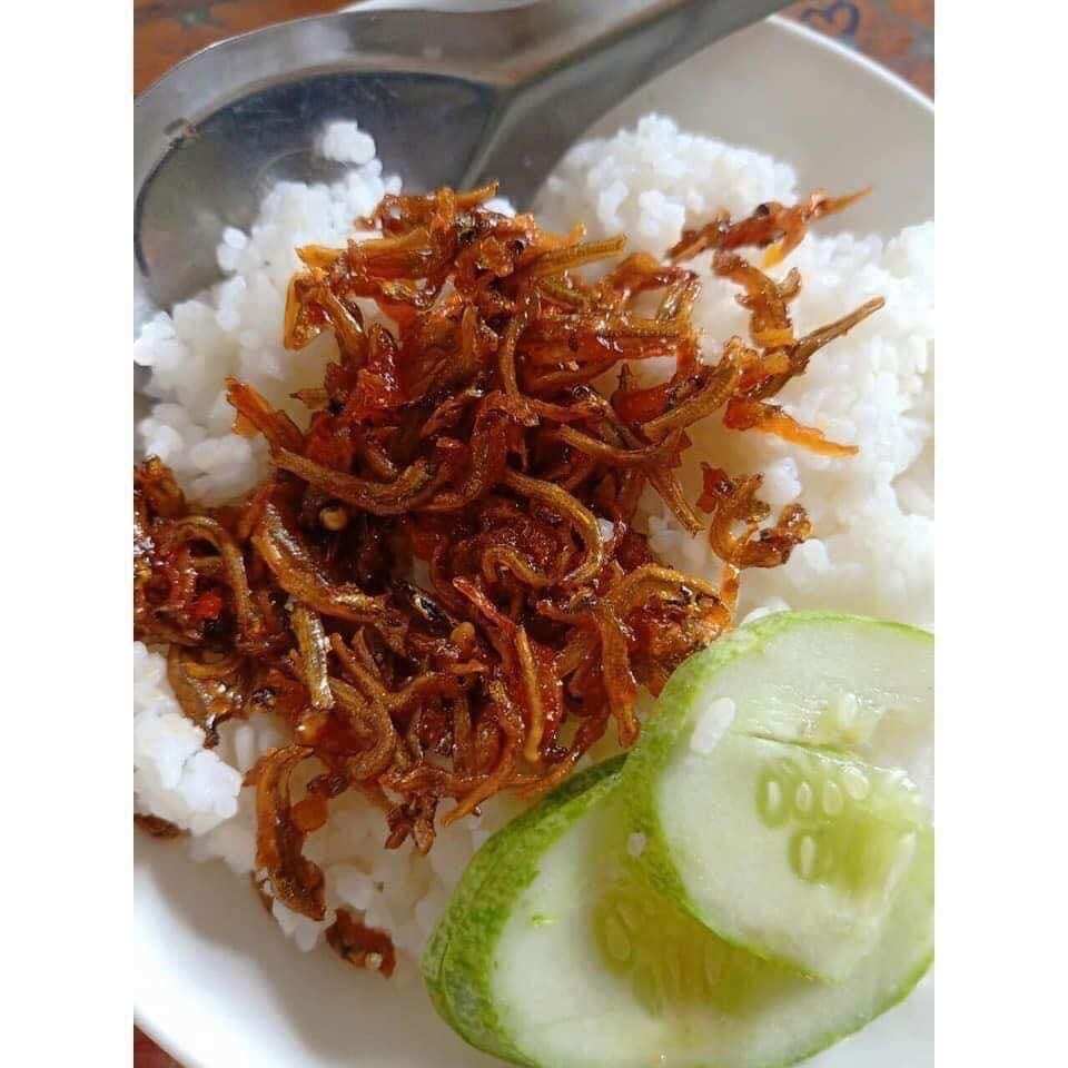 hộp 500g cá cơm sấy rim tỏi ớt ngon khó cưỡng
