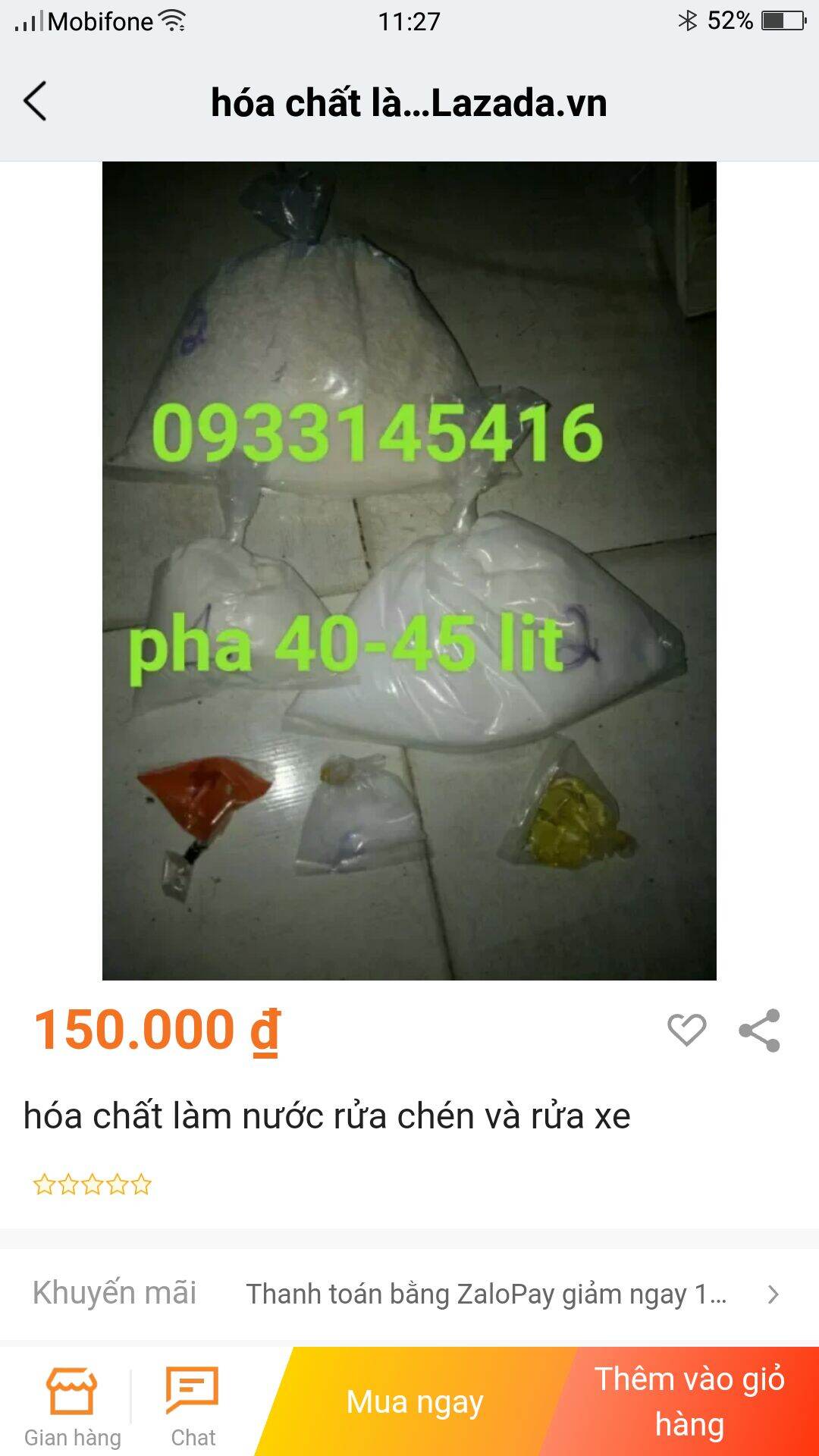 bột pha nước rửa chén và rửa xe pha 45 lit
