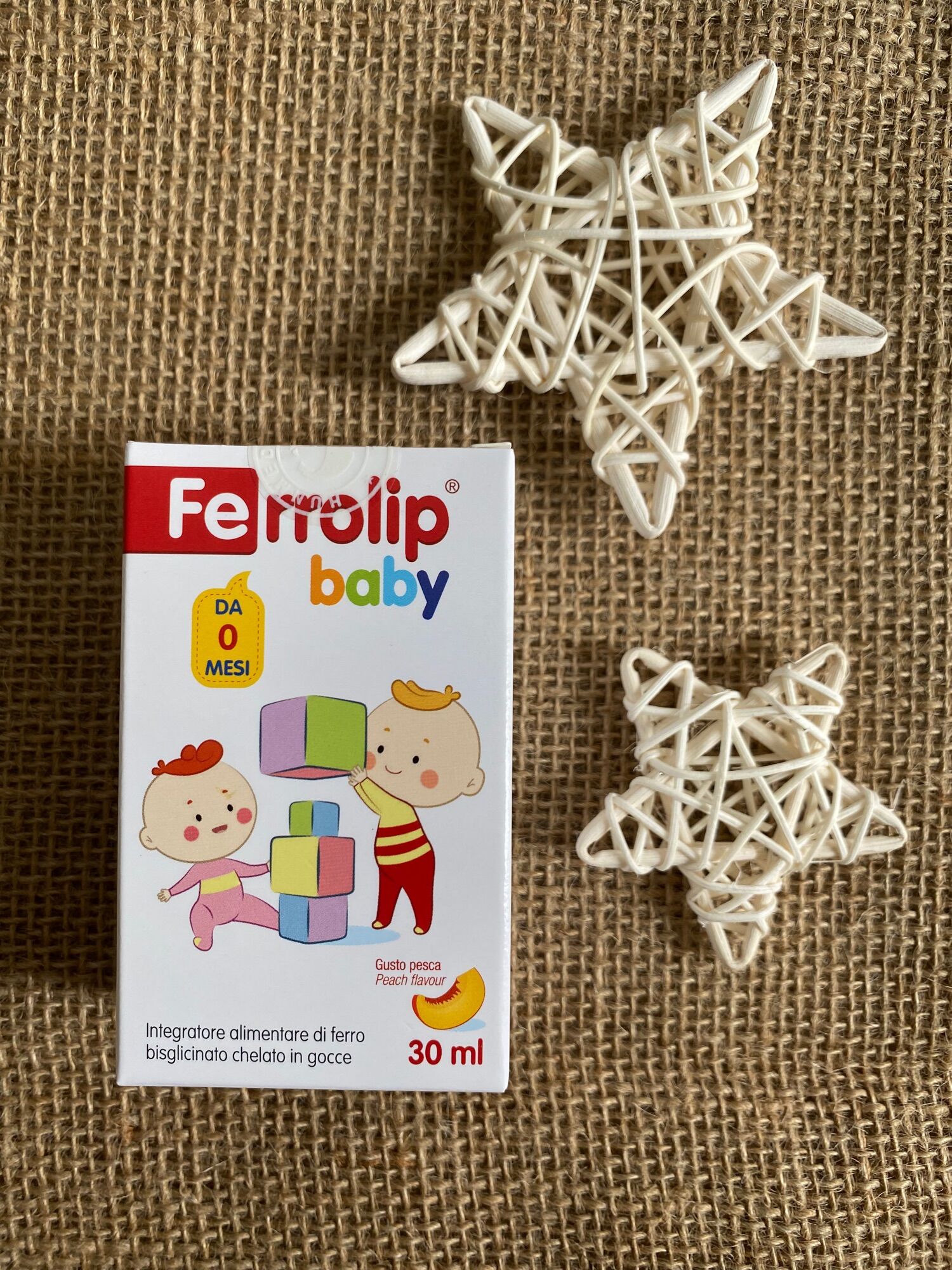 Ferrolip baby sắt hữu cơ vị đào cho bé