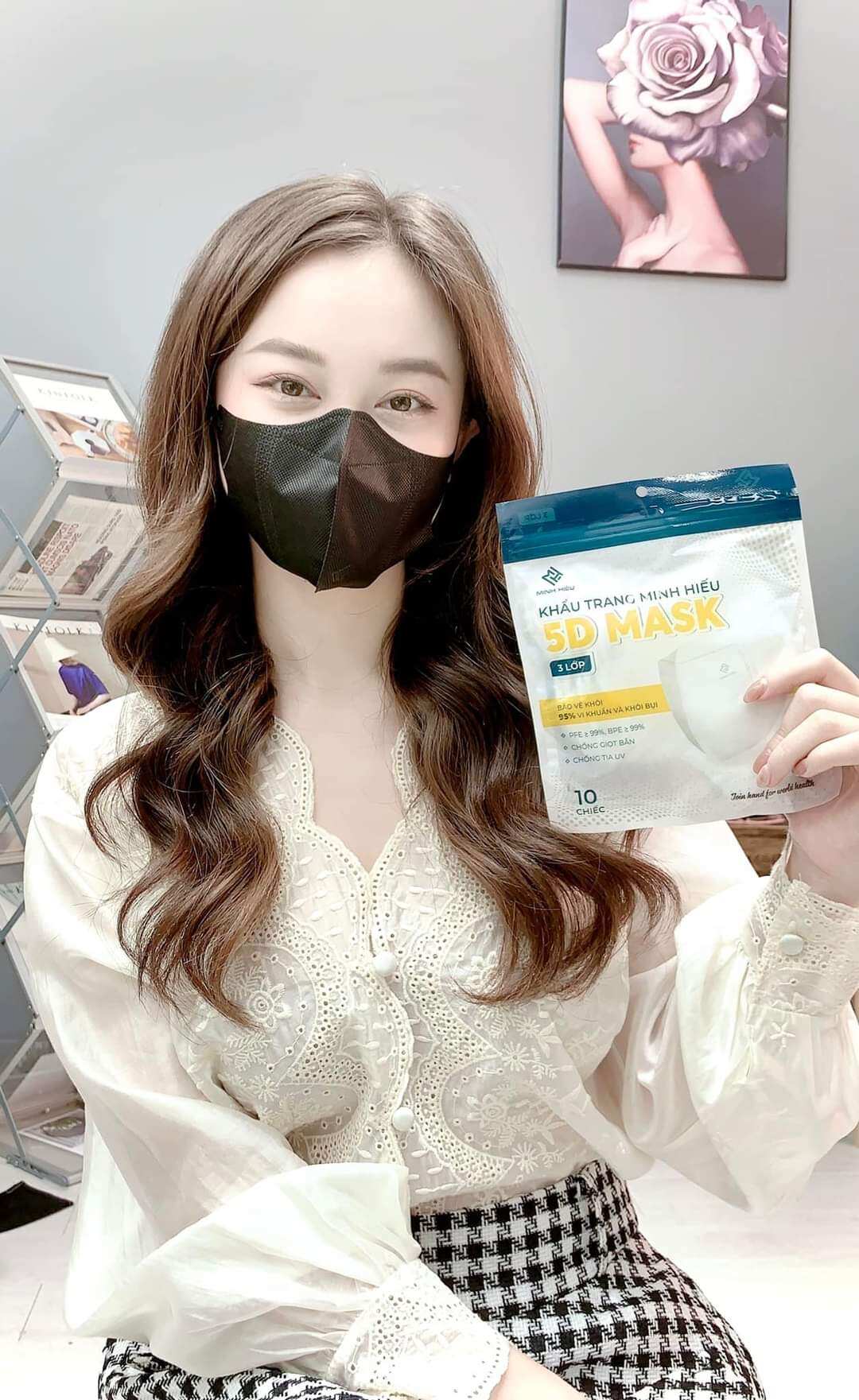 Set 200 chiếc Khẩu Trang 5D Mask màu ĐEN - set 200 chiếc 5D ĐEN