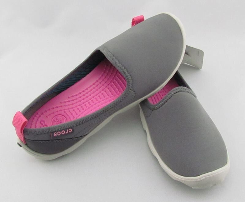 Giày vải Crocs Skimmer cho nữ (màu xám đế xám)
