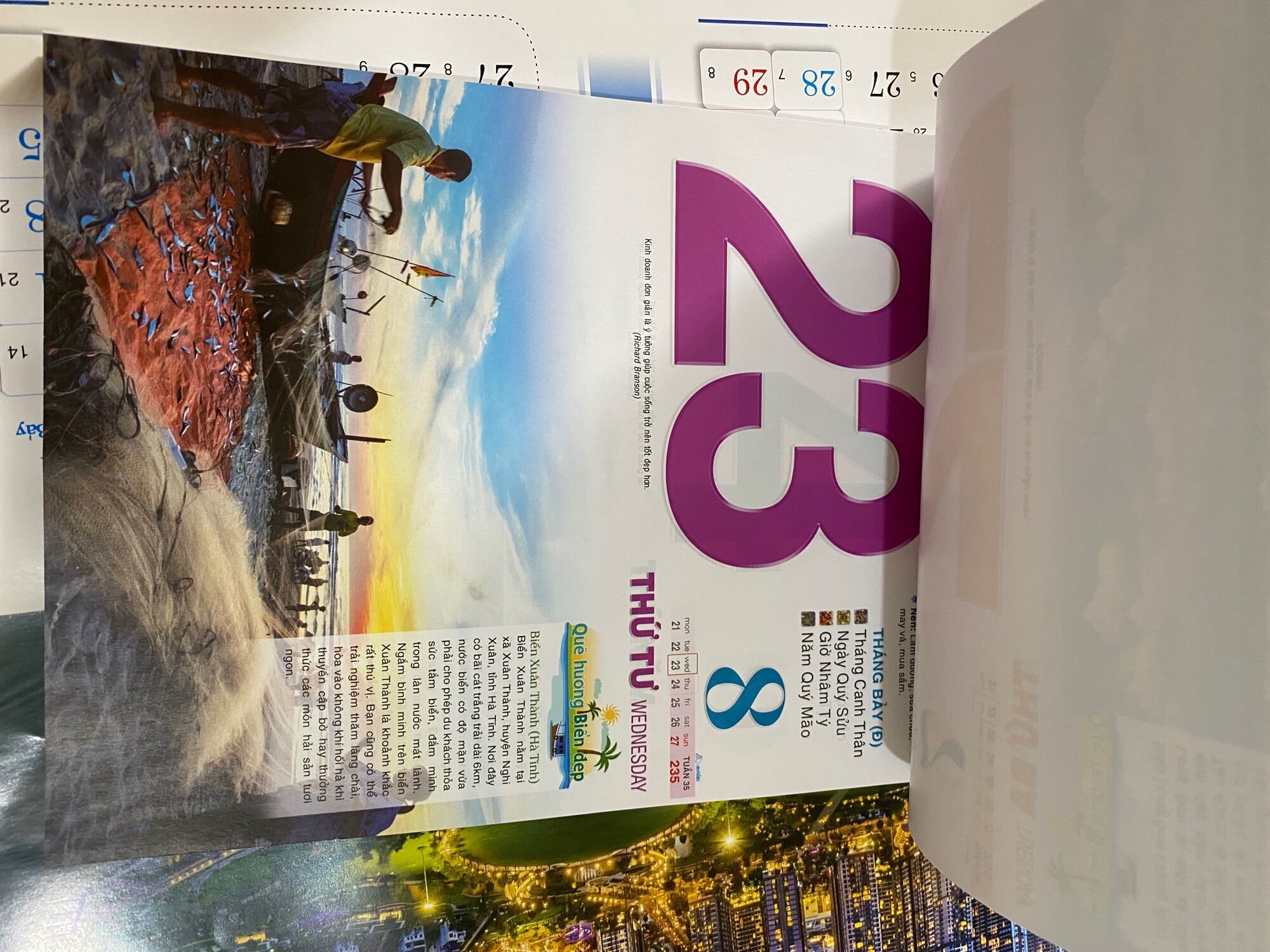 Lịch bloc 20 x 30 chỉ gồm bloc 2023