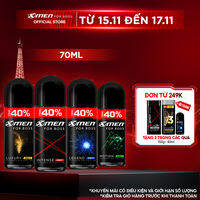 [ Tặng thêm 40% dung tích ] Lăn khử mùi X-Men For Boss Intense/ Luxury/Legend/Motion 70ml - Hương nước hoa châu Âu