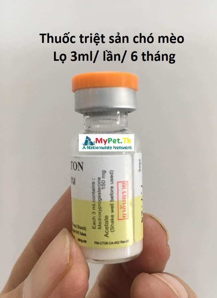 Depo Medeton 3ml -  triệt sản ngừa thai cho chó mèo cái, hãm sung thú đực