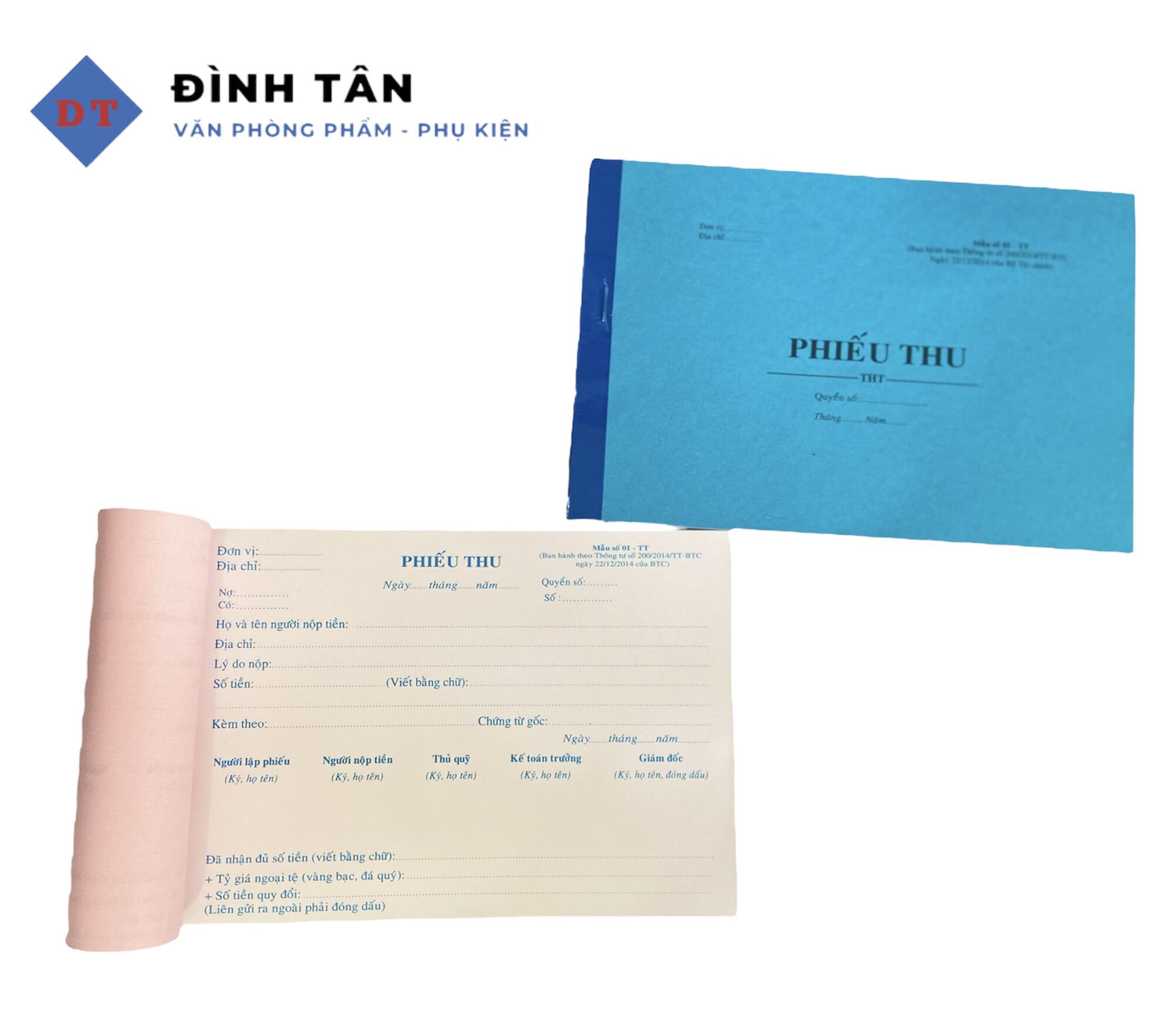 Phiếu thu 2 liên - phiếu chi 2 liên