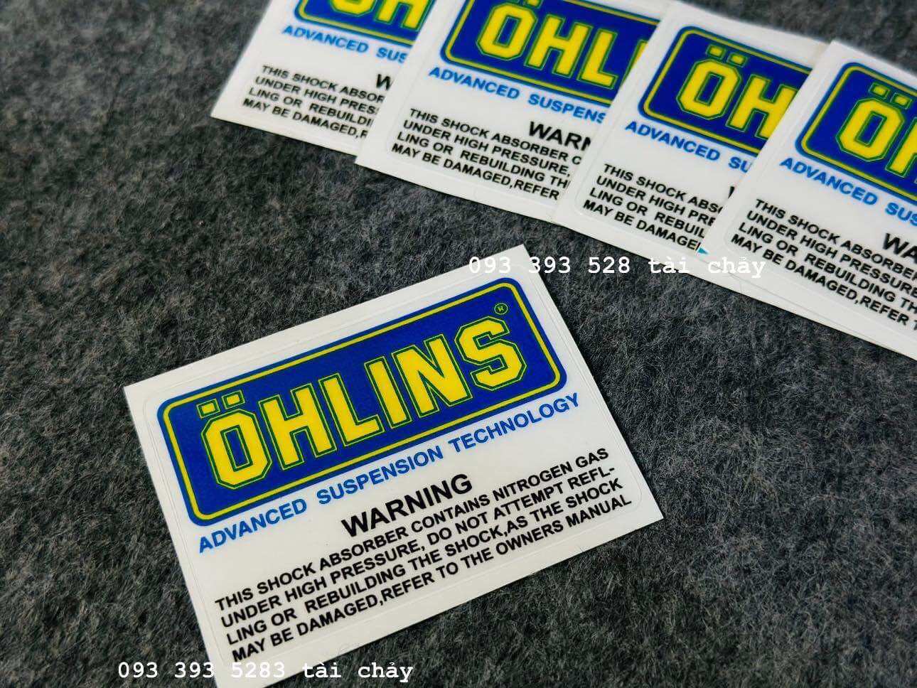[ 1 BỘ 2 MIẾNG ] TEM OHLINS TRONG SUỐT DÁN BÌNH DẦU VÀ NHIỀU VI TRÍ KHÁC