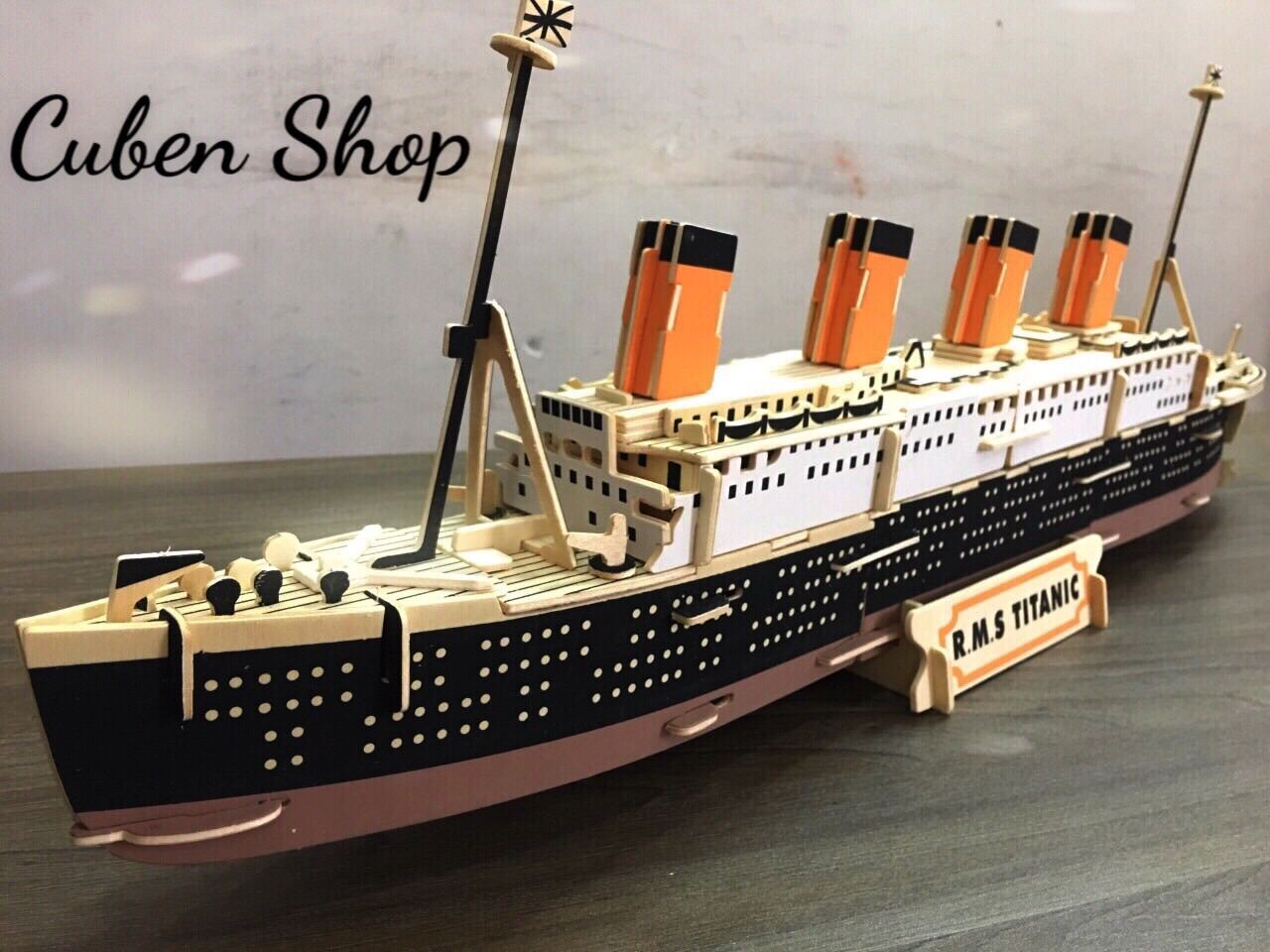 Đồ chơi lắp ráp gỗ 3D mô hình tàu Titanic