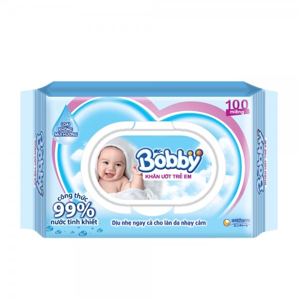 combo 10 gói Khăn ướt bobby không mùi 80tờ