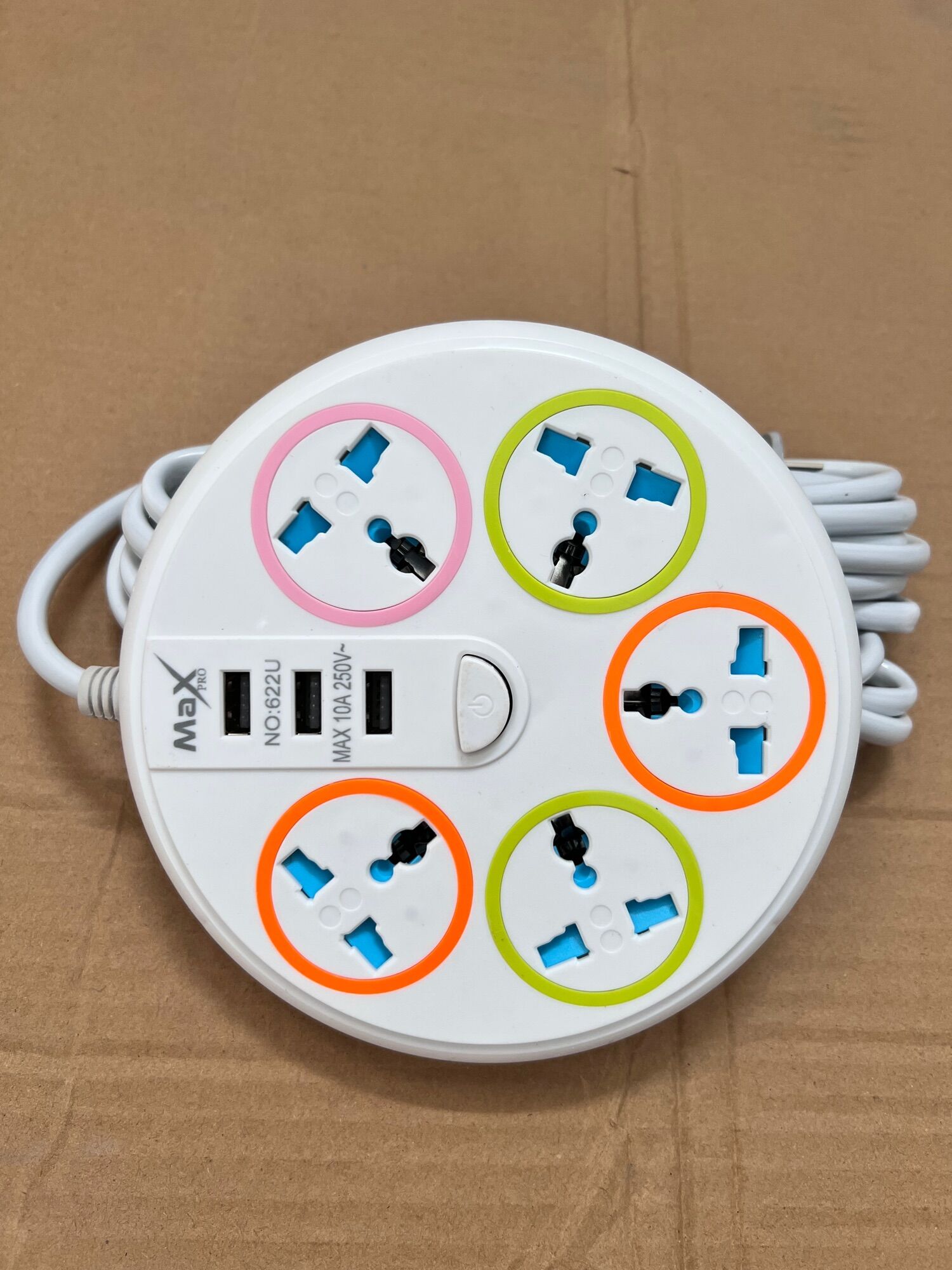 Ổ cắm điện tròn đa năng sạc usb dây dài 5m