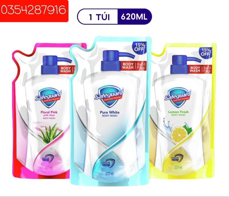 Sữa tắm SAFEGUARD 620ml TÚI
