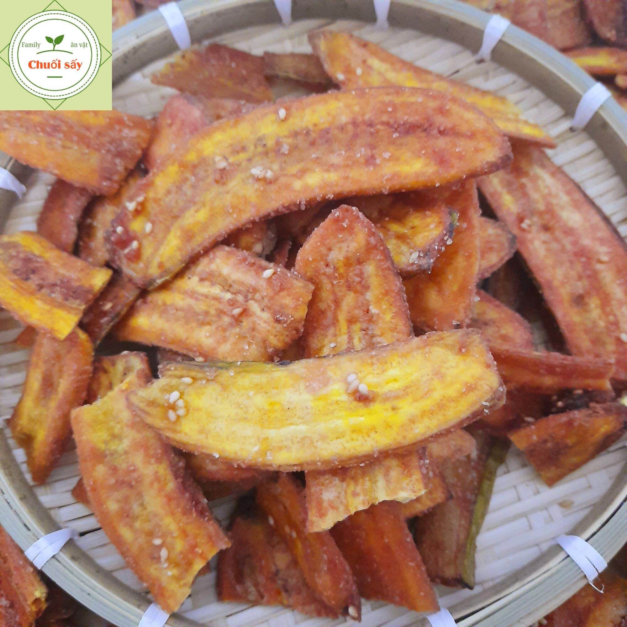 Chuối Sấy Giòn Mè Gừng - Túi 380gr