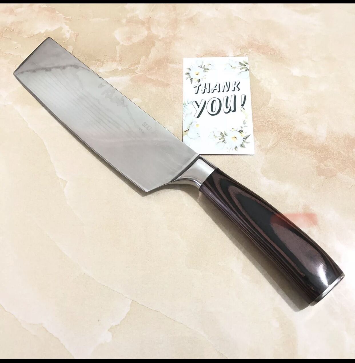 Dao  nhà bếp Thái nhật bản hàng bãi dao SEKI- Dao thái tịt ,dao thái sashimi , dao phi lê mỏng thiết kết hoa vân nguyên khối