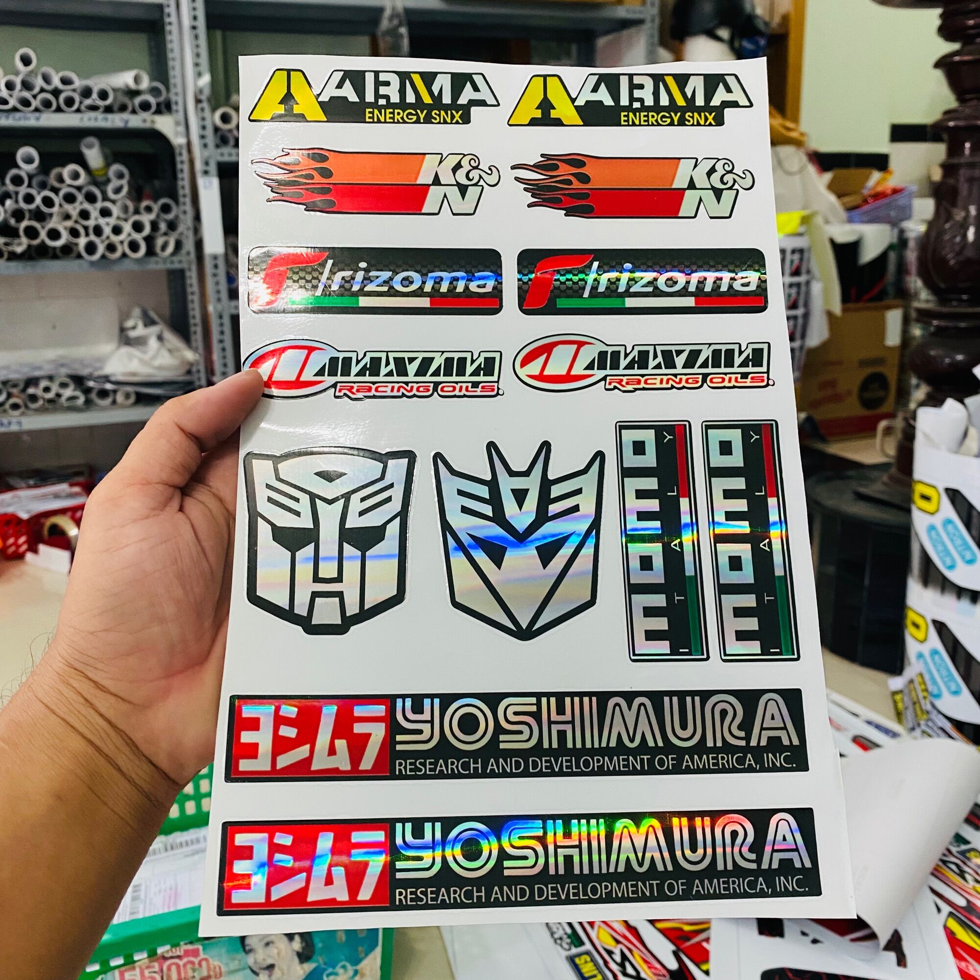 Combo nguyên vỉ tem Crom 7 màu cao cấp