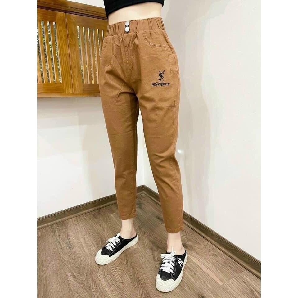 QUẦN BAGGY THÊU CO GIÃN NHẸ