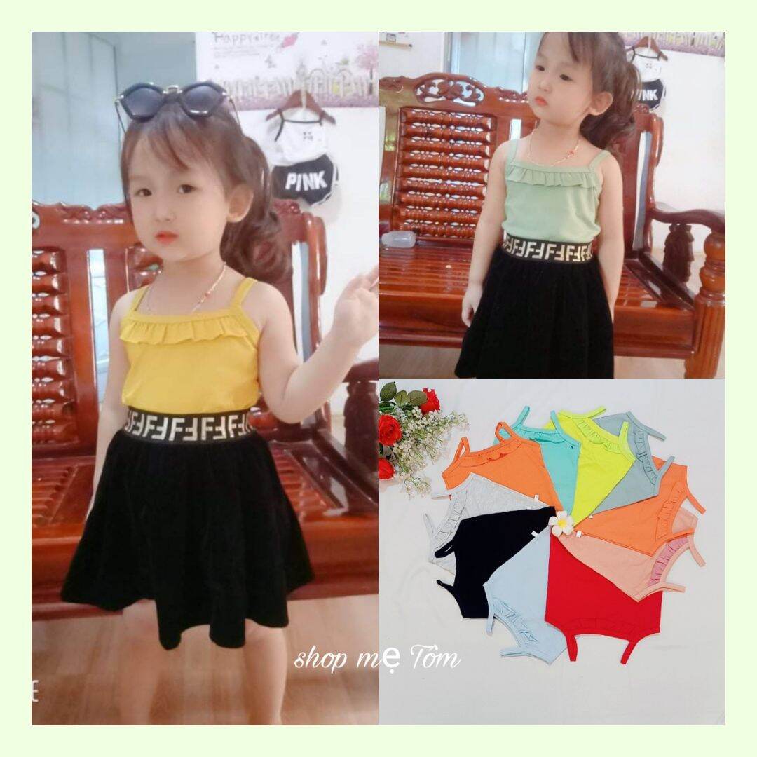 Áo 2 dây bé gái, áo dây bèo dễ thương