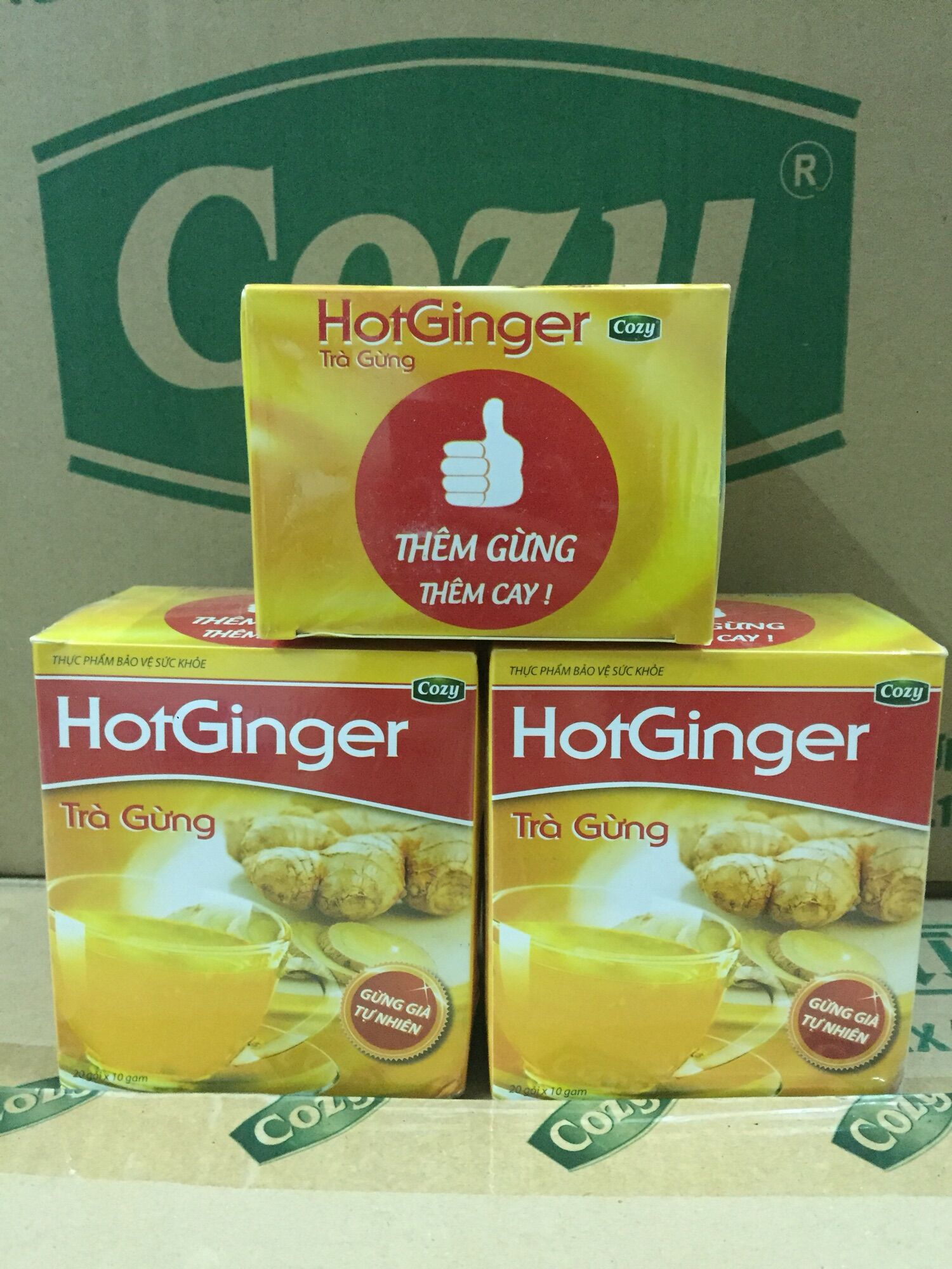 Trà Cozy Gừng tan hộp 20 gói x 10g
