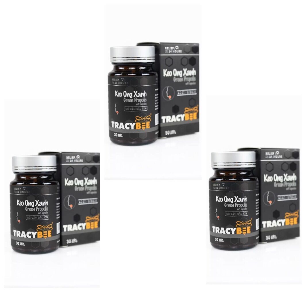 [HCM] Combo 3 Hộp Keo Ong Xanh Tracybee Dạng Viên hộp 30 viên