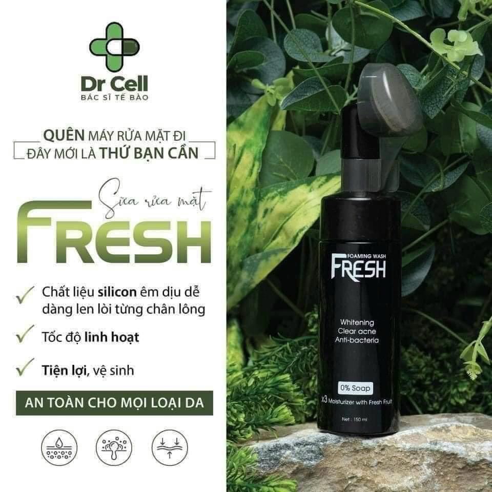 COMBO SIÊU SẠCH DA SÁNG MỊN TỪ SỮA RỪA MẶT VÀ TẨY DA CHẾT DR CELL