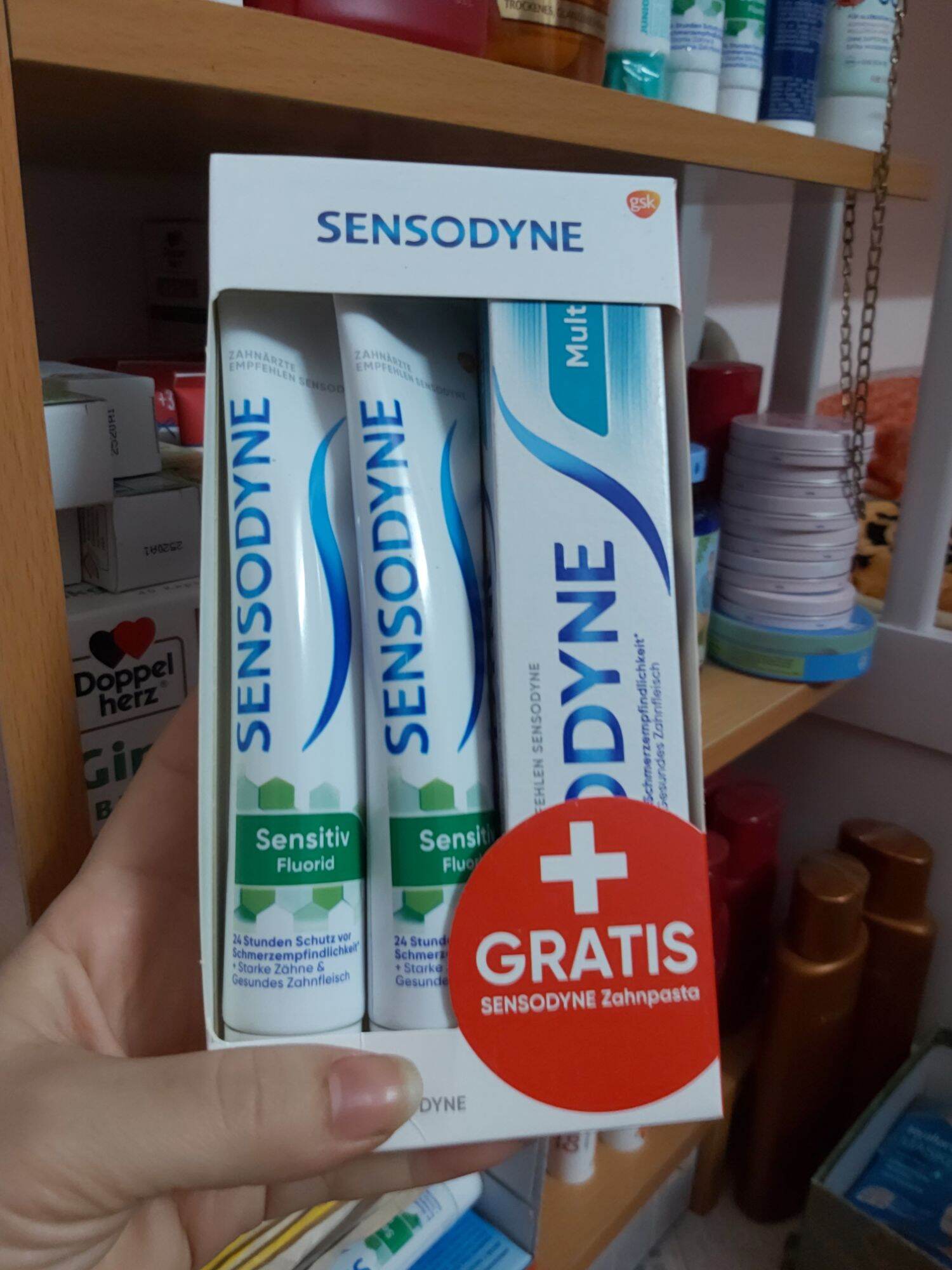 set 3 kem đánh răng sensodyne chống ê buốt chuẩn Đức