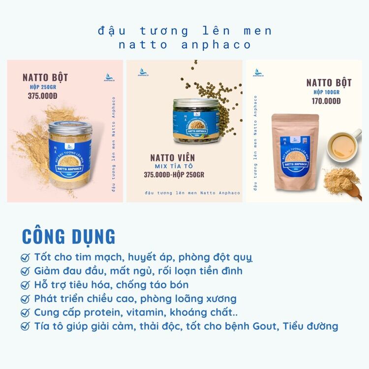 Natto Anphaco, Bột đậu tương lên men Anphaco gói 100gr