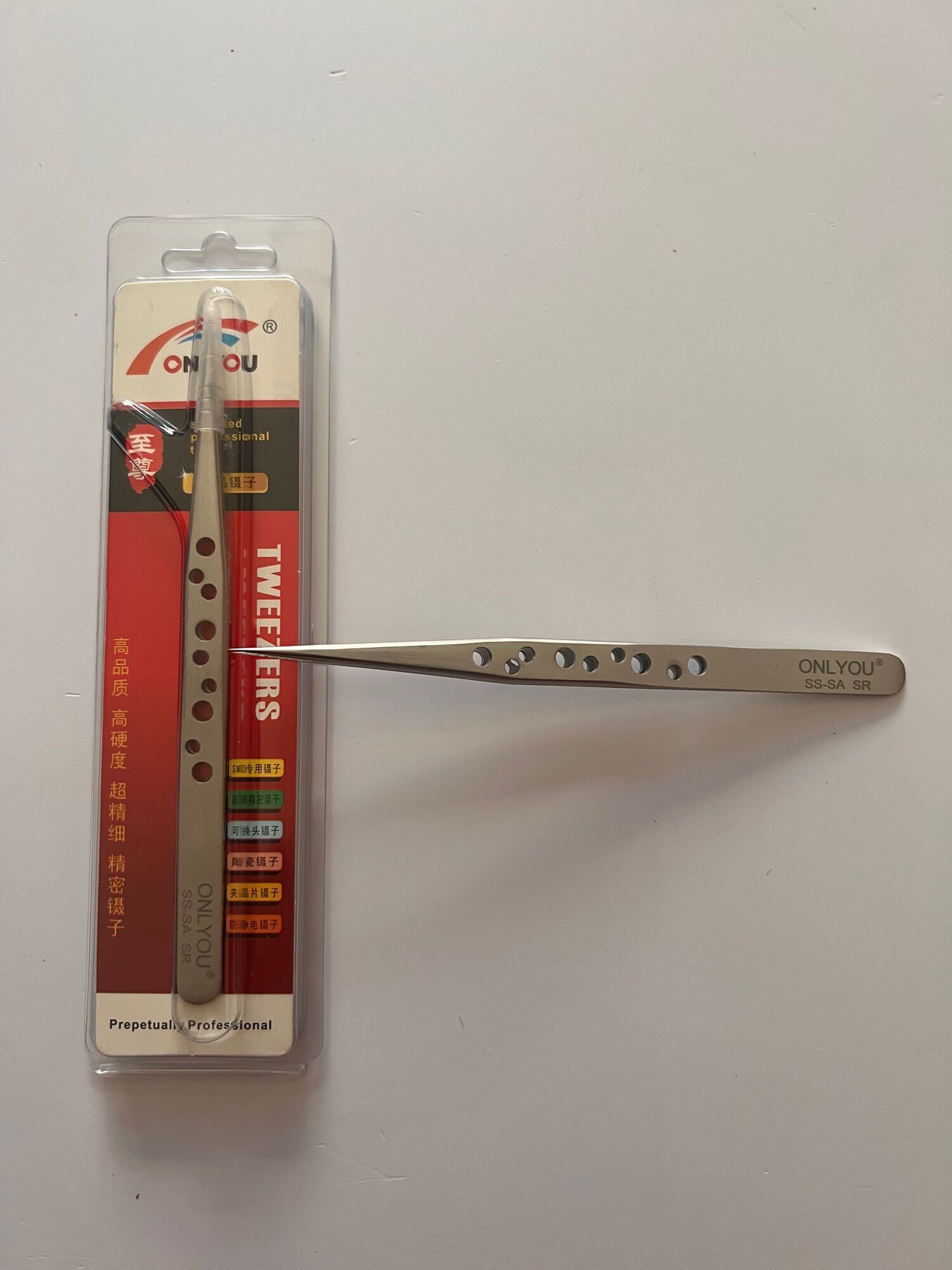 Nhíp nhặt lông Yến 9 lỗ Thẳng Set 10 cây