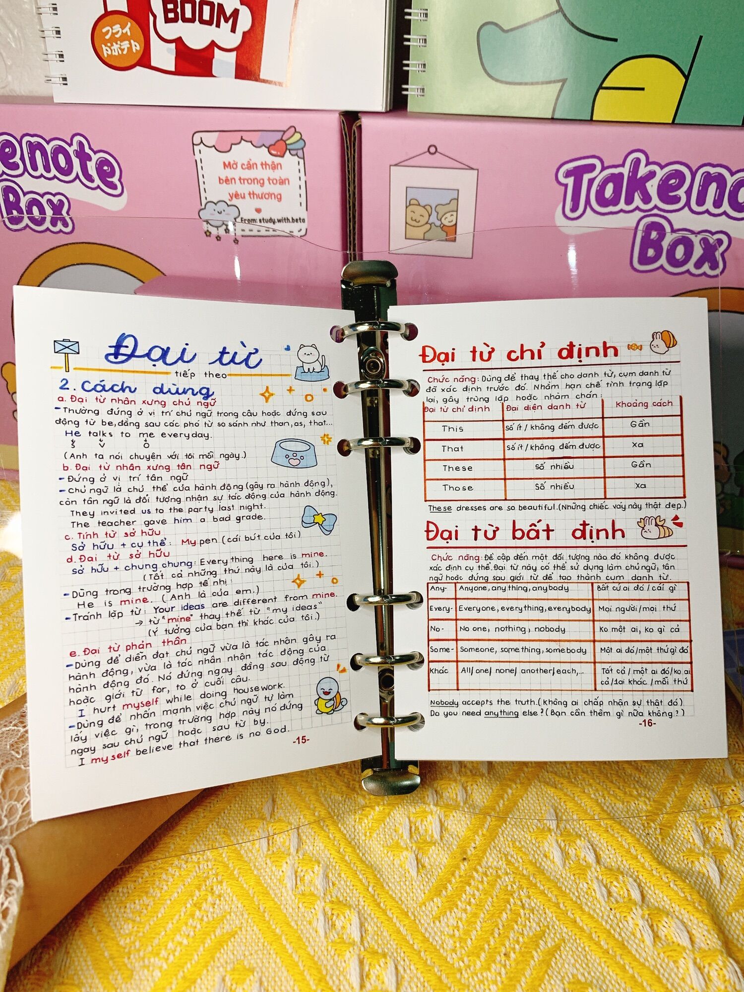 [Phiên bản đặc biệt 2023] Sổ tay binder còng sắt Tiếng Anh A6 + ruột sổ 100 tờ