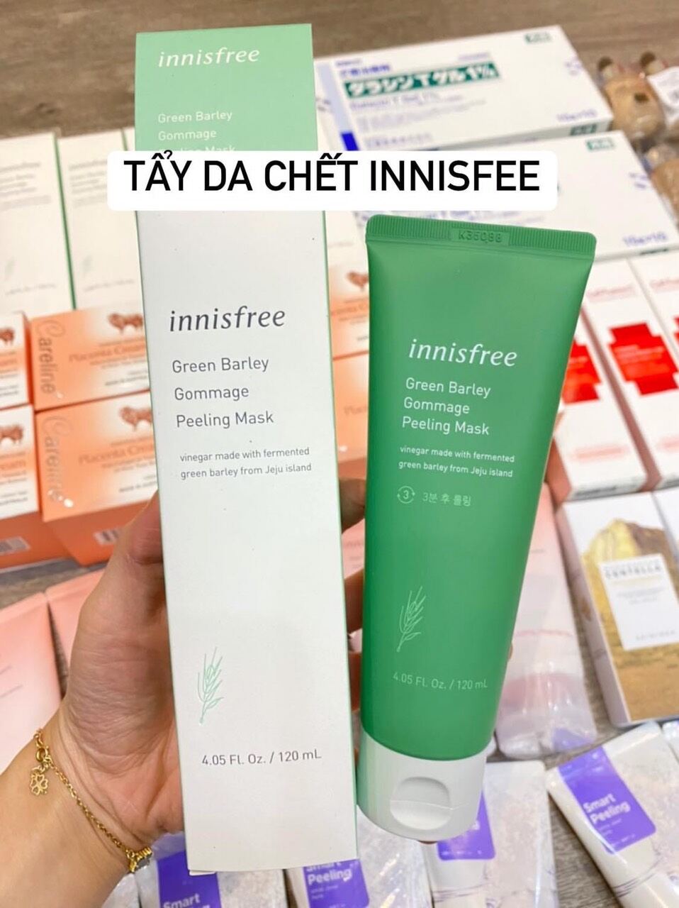 Tẩy da chết face trà xanh
