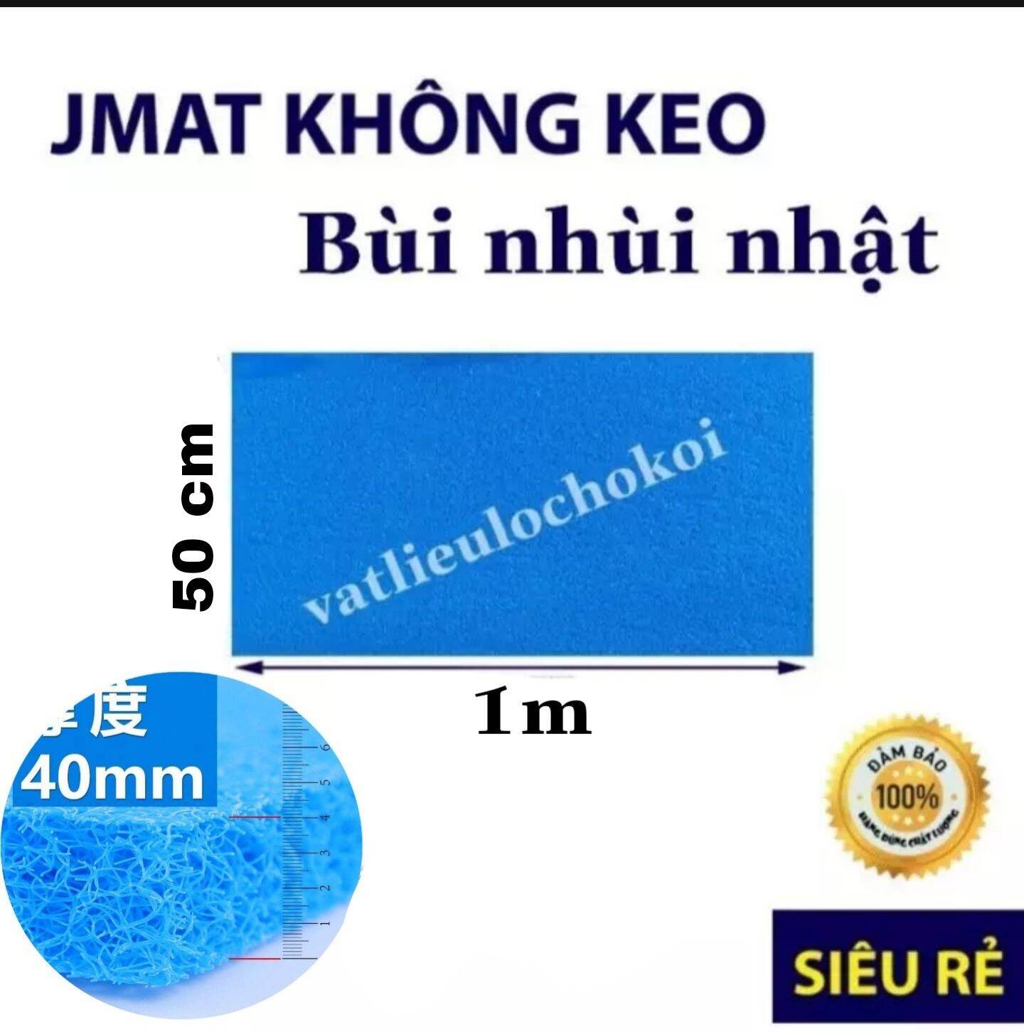 Jmat không keo - bùi nhùi lọc nước jmat ko keo màu xanh loại tốt