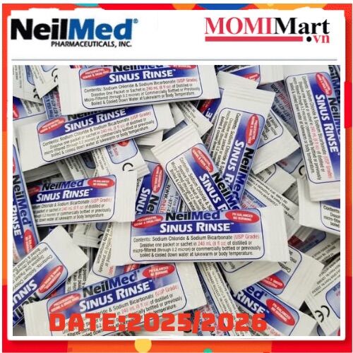 COMBO 100 GÓI MUỐI RỬA MŨI NEILMED CHÍNH HÃNG MỸ - HÀNG TÁCH LẺ