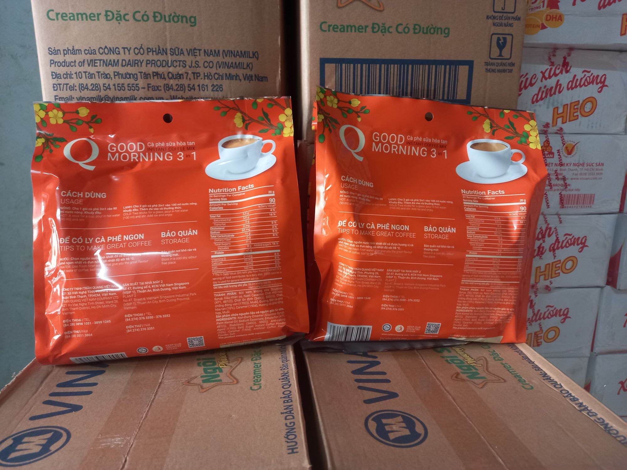 Combo 2 bịch cà phê Good morning Trần Quang 480g.