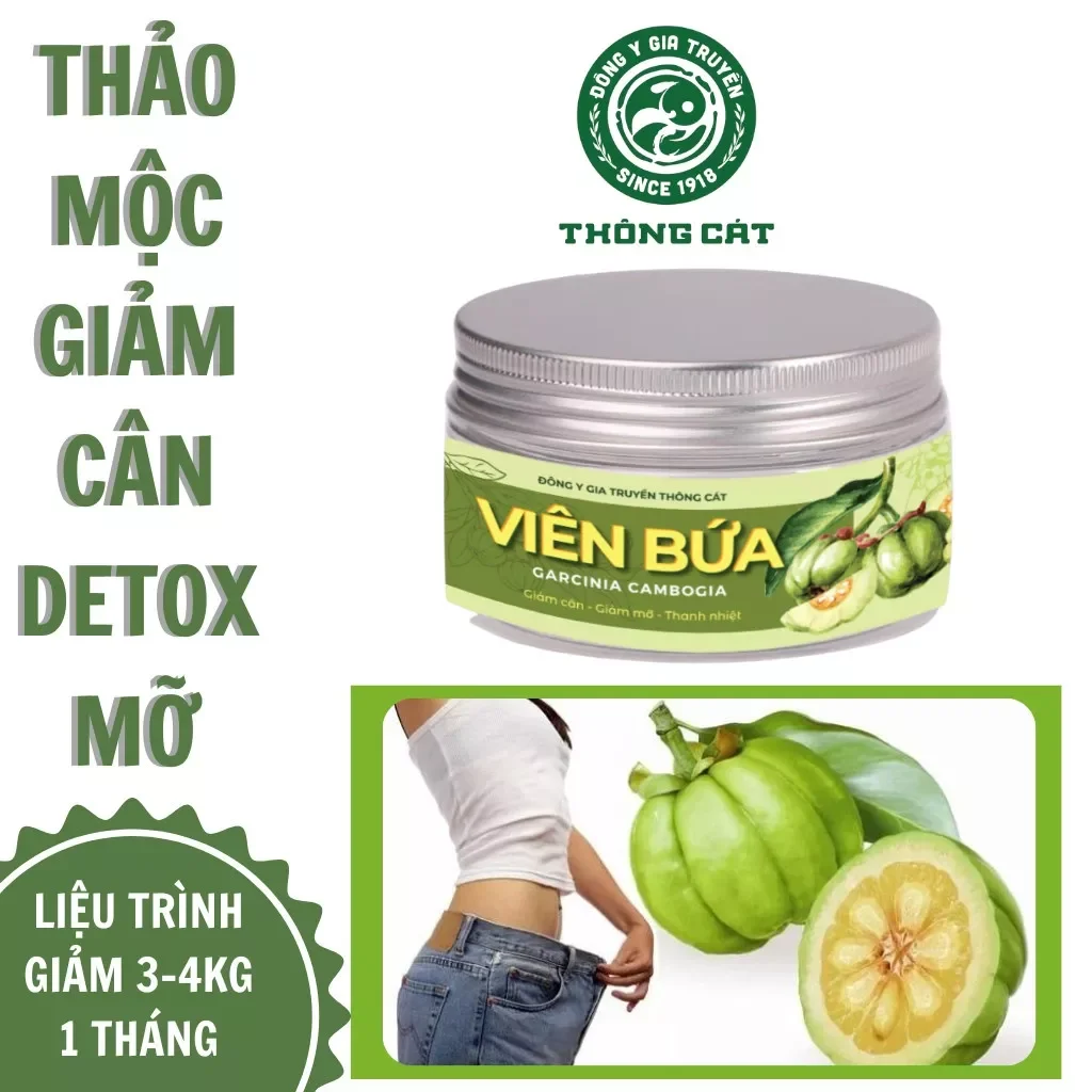 Viên bứa Giảm cân detox cơ thể từ 100% thảo mộc thiên nhiên