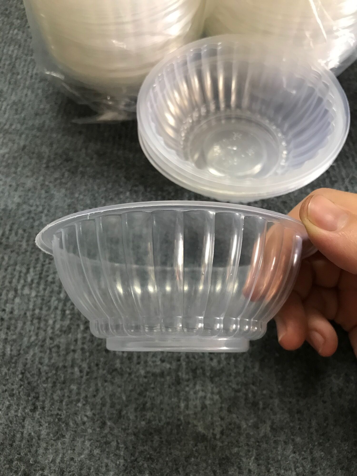 [HcM] Lố 50c Chén cơm 302 trong suốt dùng 1 lần