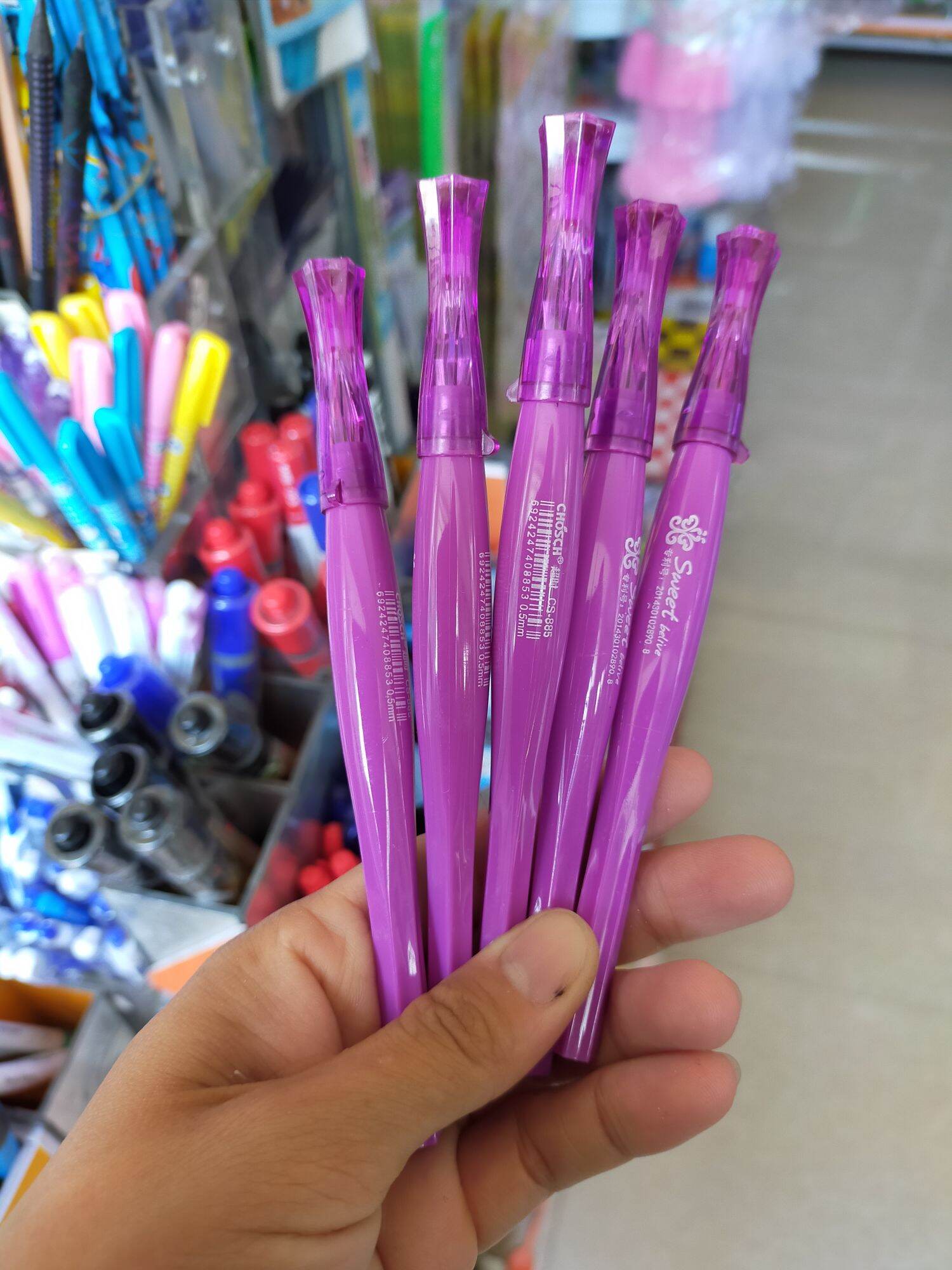5cây bút gel mực tím học sinh cấp 1