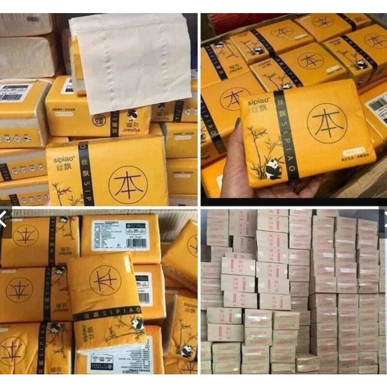 Giấy ăn gấu trúc Sipao thùng 30 gói siêu dai