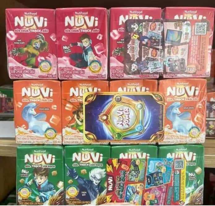 Sữa NuVi có thạch 3 màu (48 hộp *100ml)