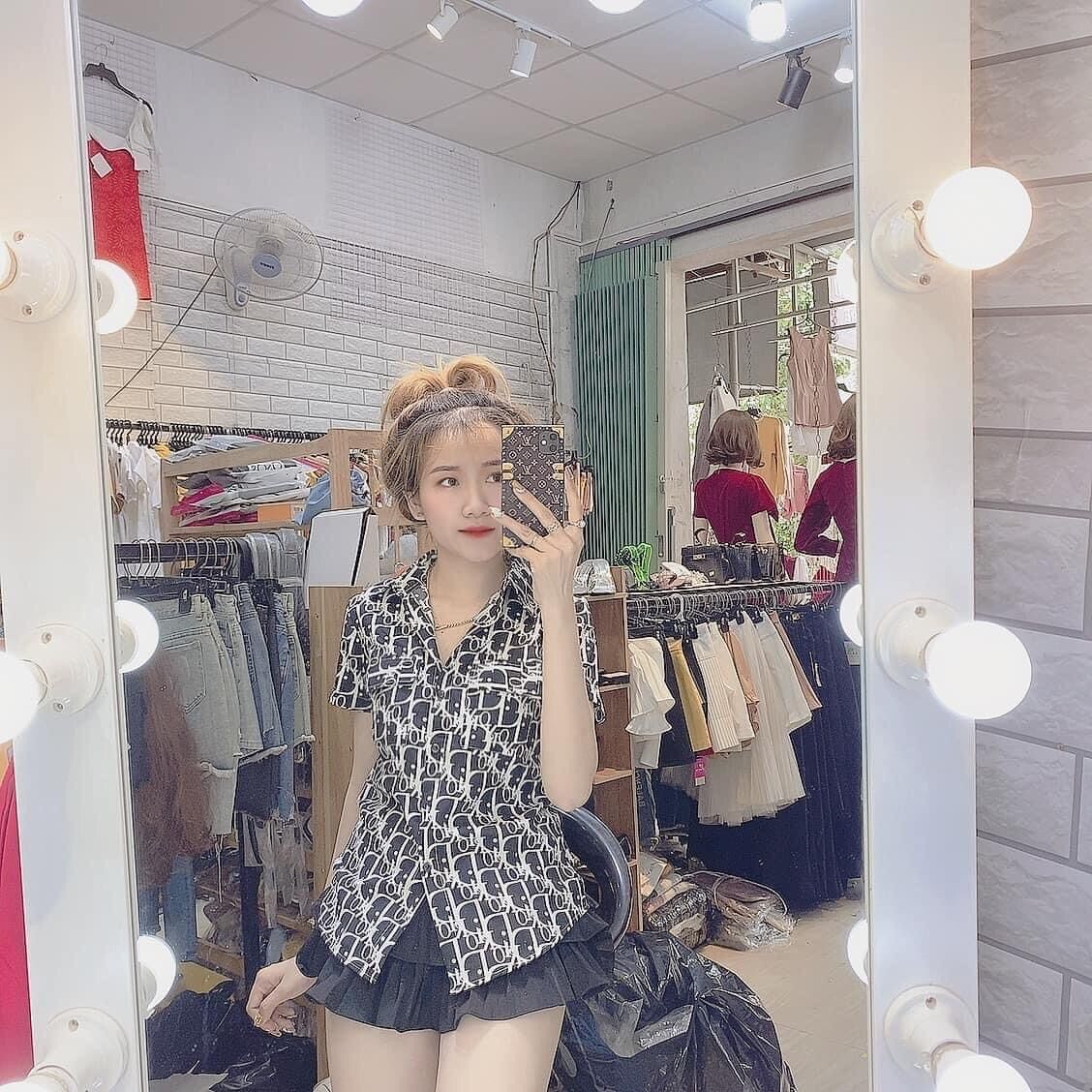 [ SET RỜI ]sơmi dior. đen tay con mix quần ngố thun