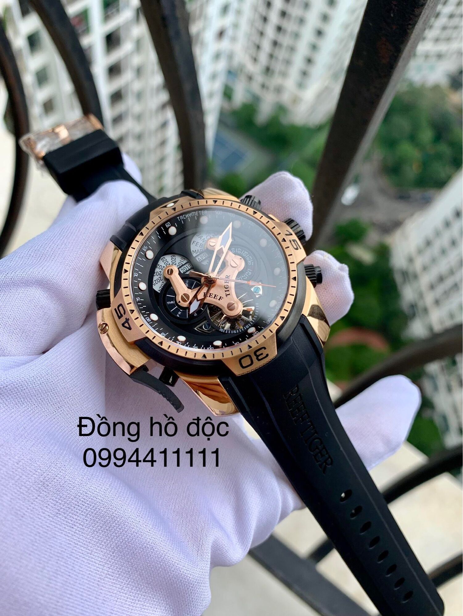 Đồng hồ nam Reef Tiger rga3503 xanh