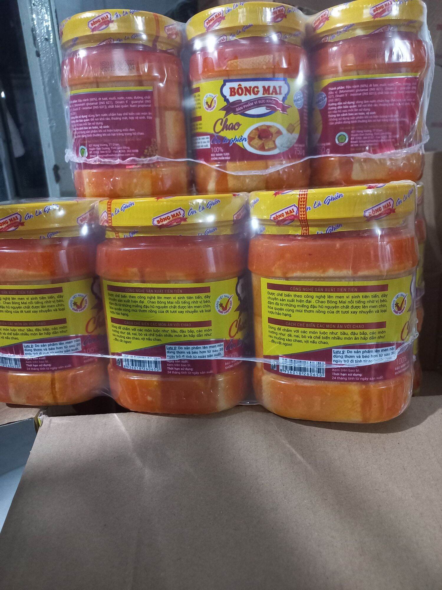 Chao bông mai hũ lớn 750g