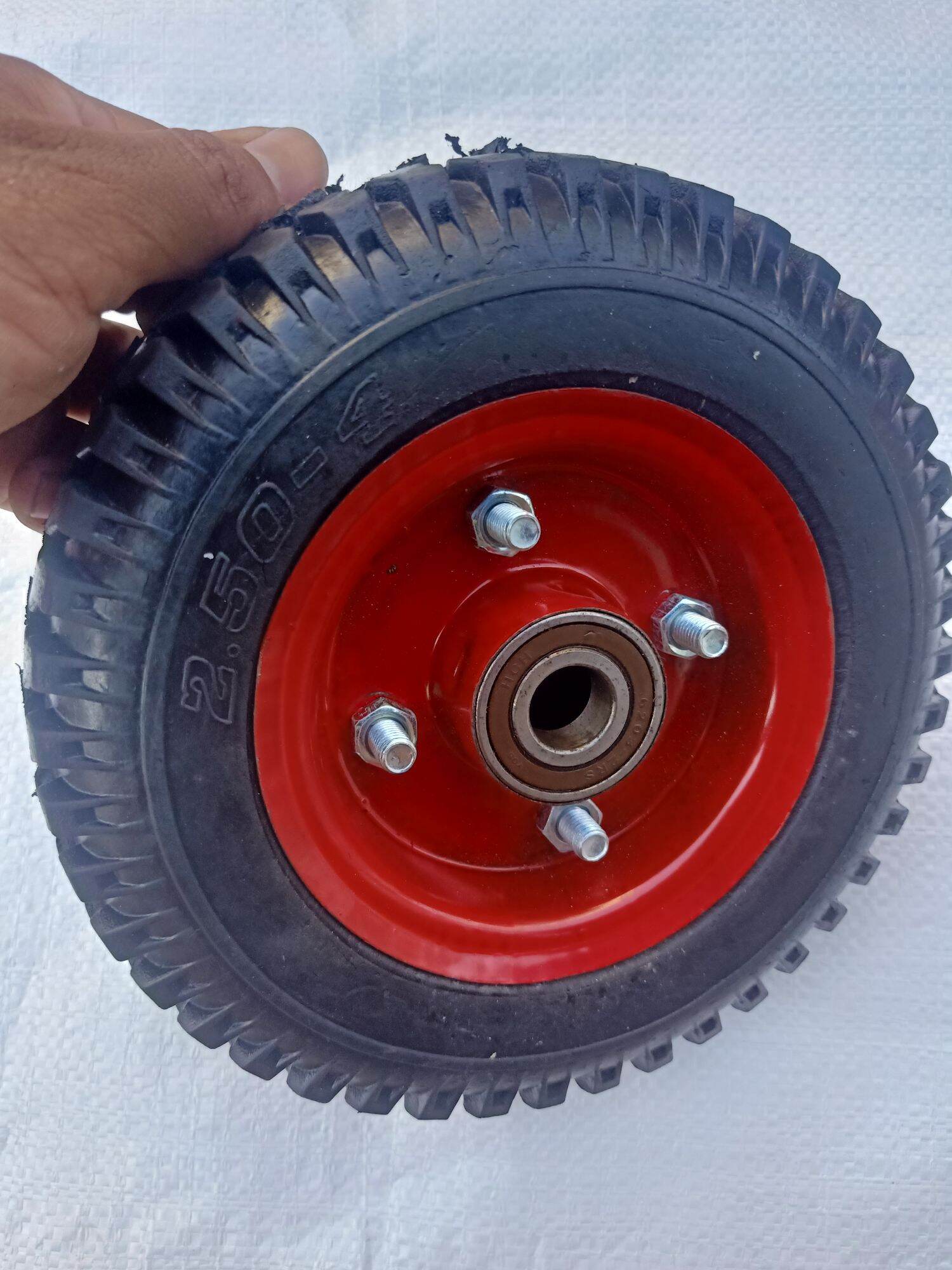 Bánh xe 250-4 đỏ ( Có đóng bạc đạn )