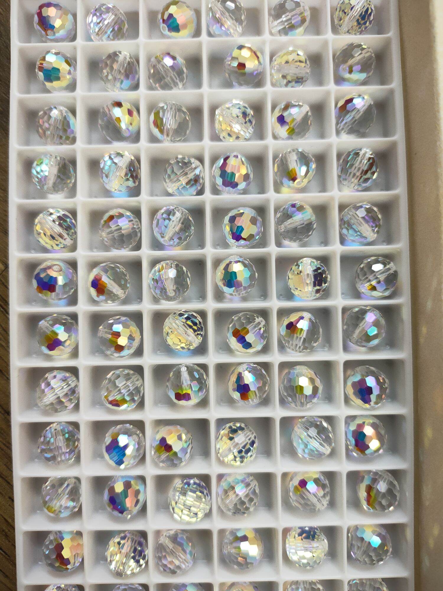 Combo 10 hạt pha lê tròn giác nhuyễn 8ly Swarovski