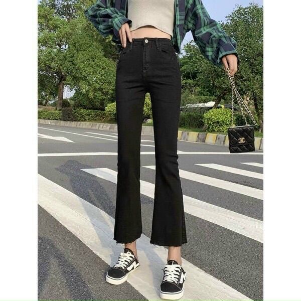 Quần jean giấy ống loe - quần loe hót-quần loe giấy teen teen