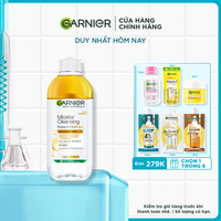 Nước tẩy trang sạch sâu & dưỡng cho da khô & trang điểm lâu trôi Garnier Micellar Water Oil-Infused 400ml (nắp trắng)