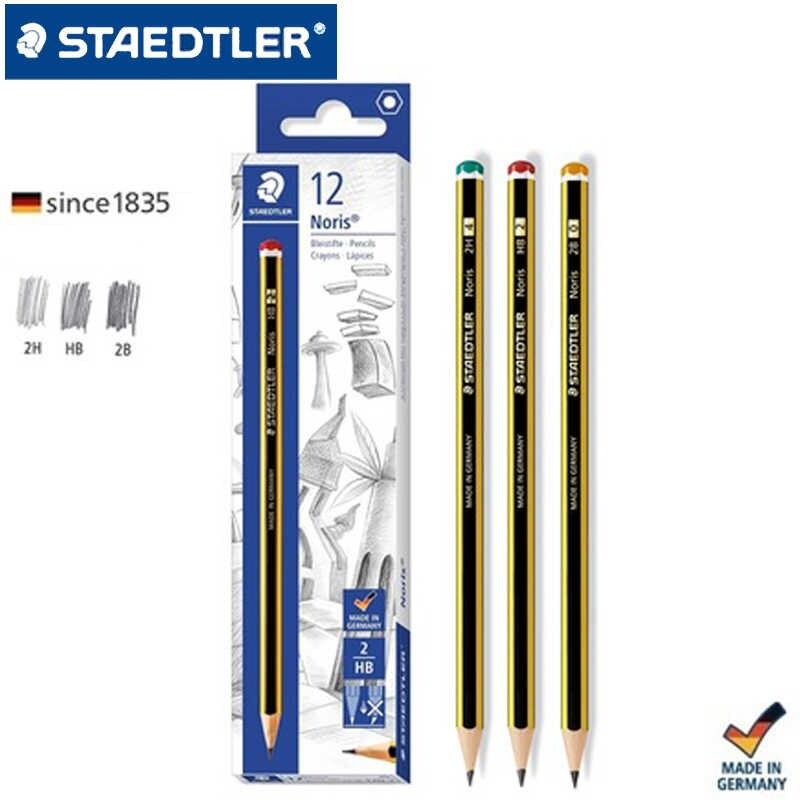 Bút chì 2B,HB chì Đức Staedtler Noris cao cấp ( hộp 12 cây). bút chì kim, cho bé tập viết bút chì Đức viết chì cây viết chì, gỗ mịn chì không gẫy - Lokimall