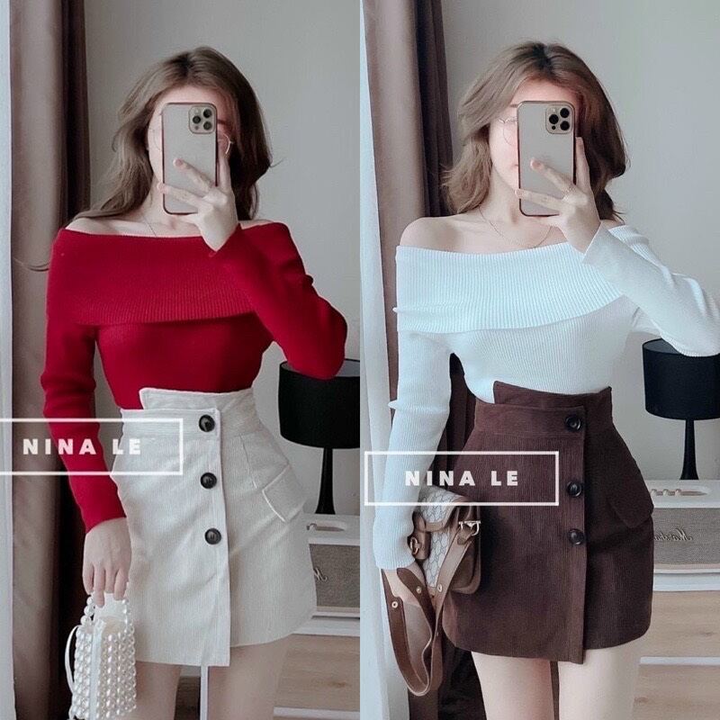 ÁO TRỄ VAI DÀI TAY DỄ PHỐI ĐỒ W1