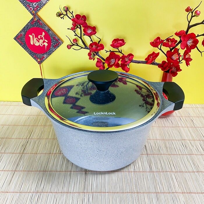 Nồi Đá Stone Cao Cấp LocknLock 20cm LCA6202D (hàng chính hãng)