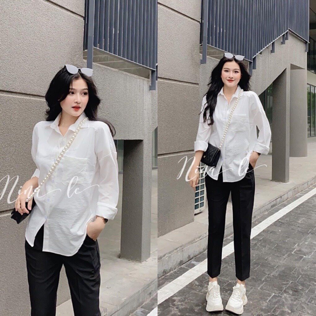 Áo Sơmi Đũi 1 Túi Tay Dài