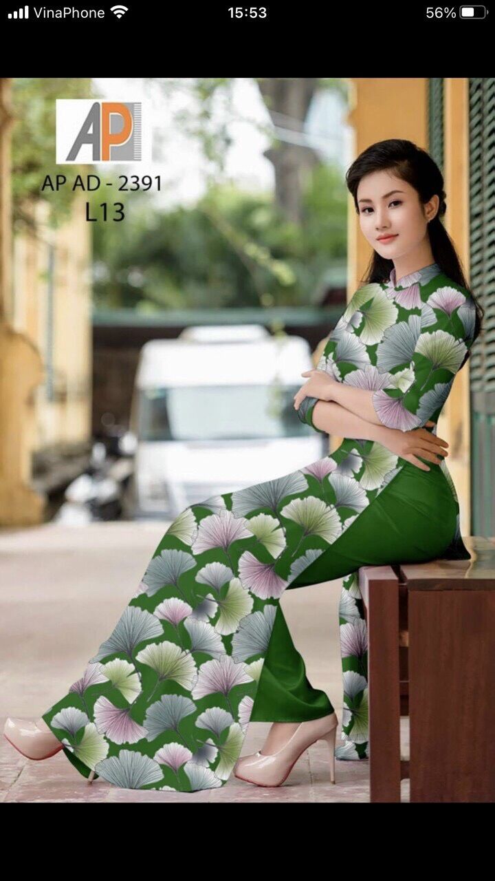 Vải áo dài chiếc lá