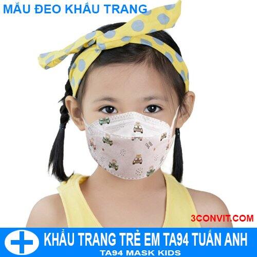 Túi 10 chiếc khẩu trang trẻ em 4D TA94